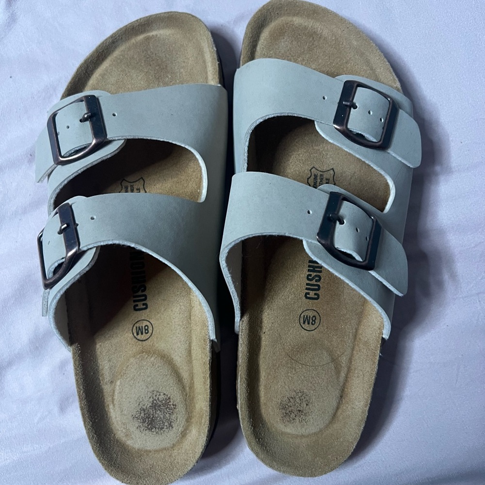 Cushionaire Sandals with Cream Strap